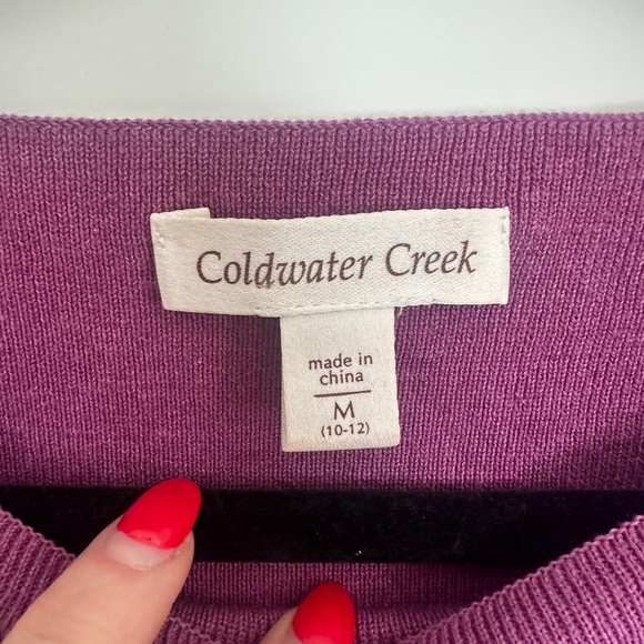 Coldwater Creek Purple Fitted Tank Top - Picture 3 of 4